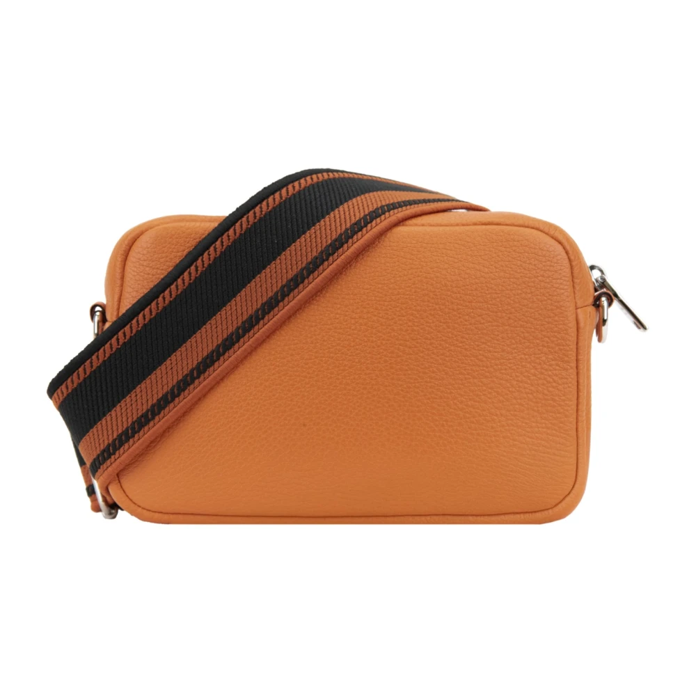 Prada Leren Dames Schoudertas Rits Sluiting Orange Dames
