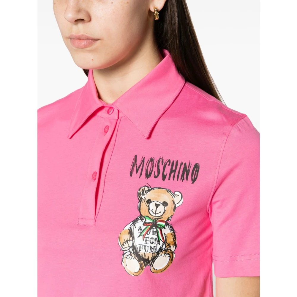 Moschino 1208 T-Shirt Stijlvol en Trendy Pink Dames