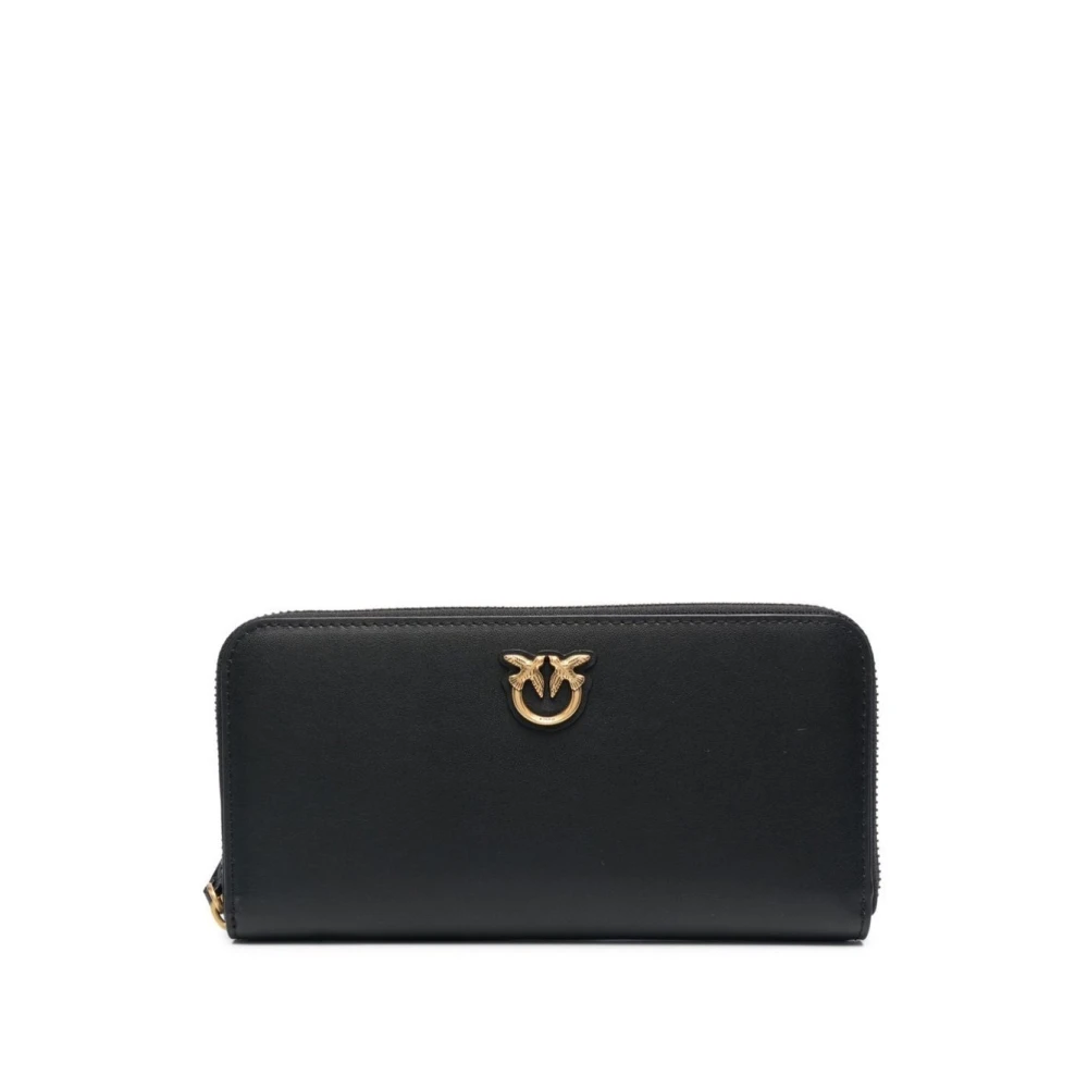 Pinko Ryder Zip Around Vitello Seta Nero Black Dames