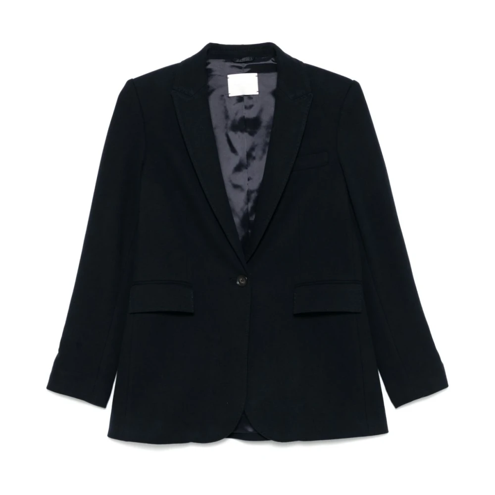 Circolo 1901 Blauwe Jas met Peak Revers Blue Dames