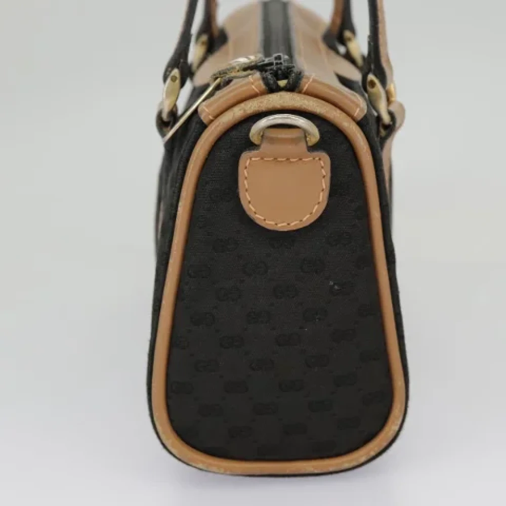 Gucci Vintage Pre-owned Fabric handbags Black Dames