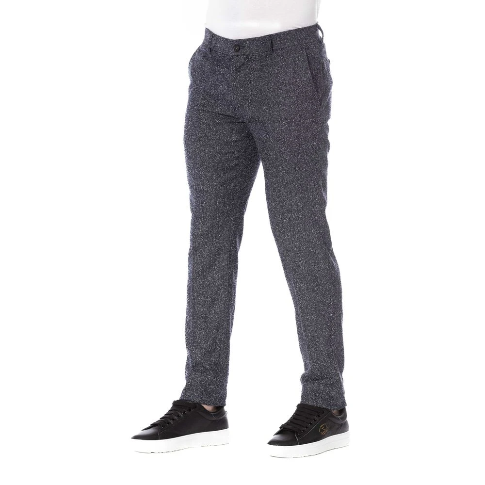 Trussardi Zwarte Katoenen Jeans Broek Black Heren