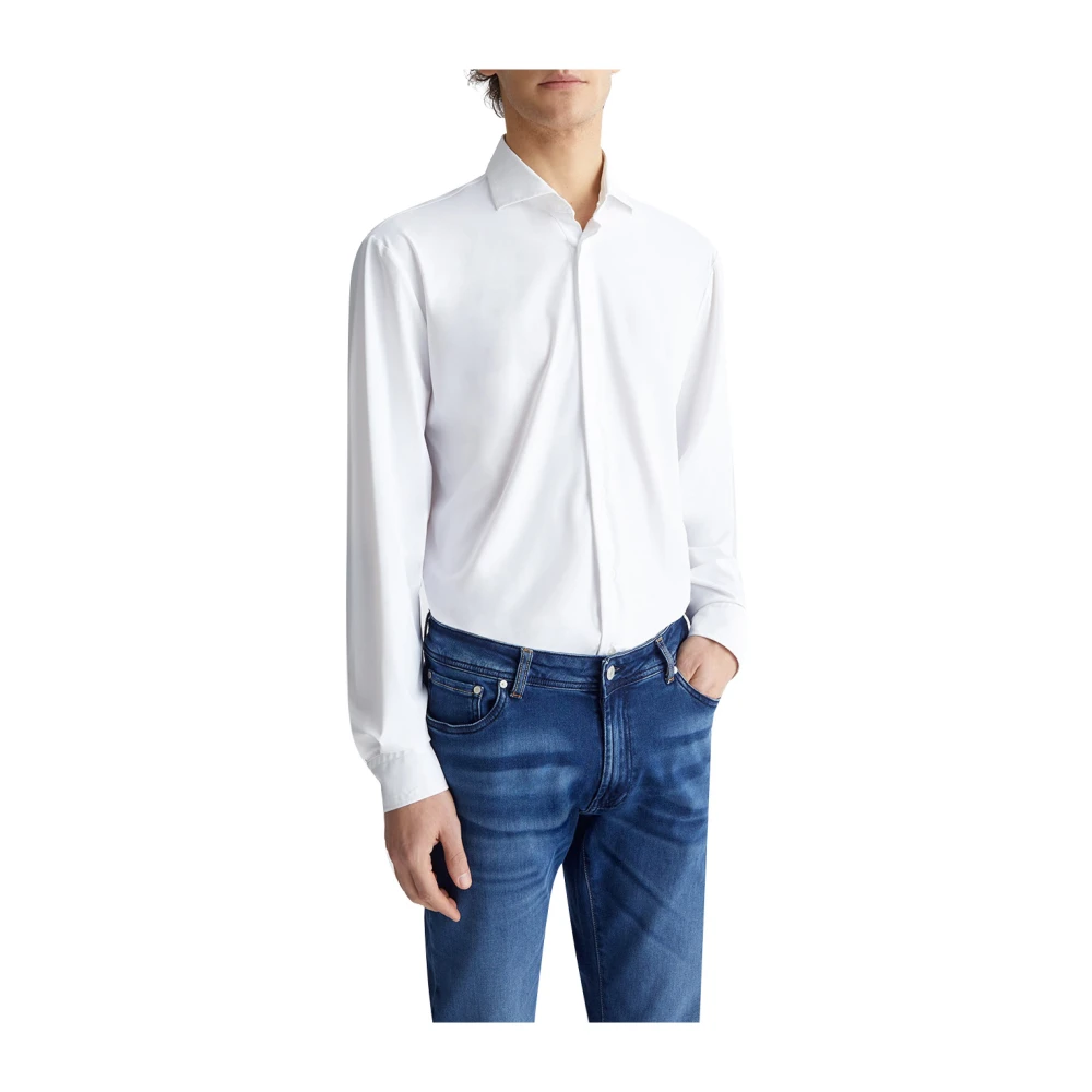 Liu Jo Klassiek Wit Overhemd Stretchstof White Heren