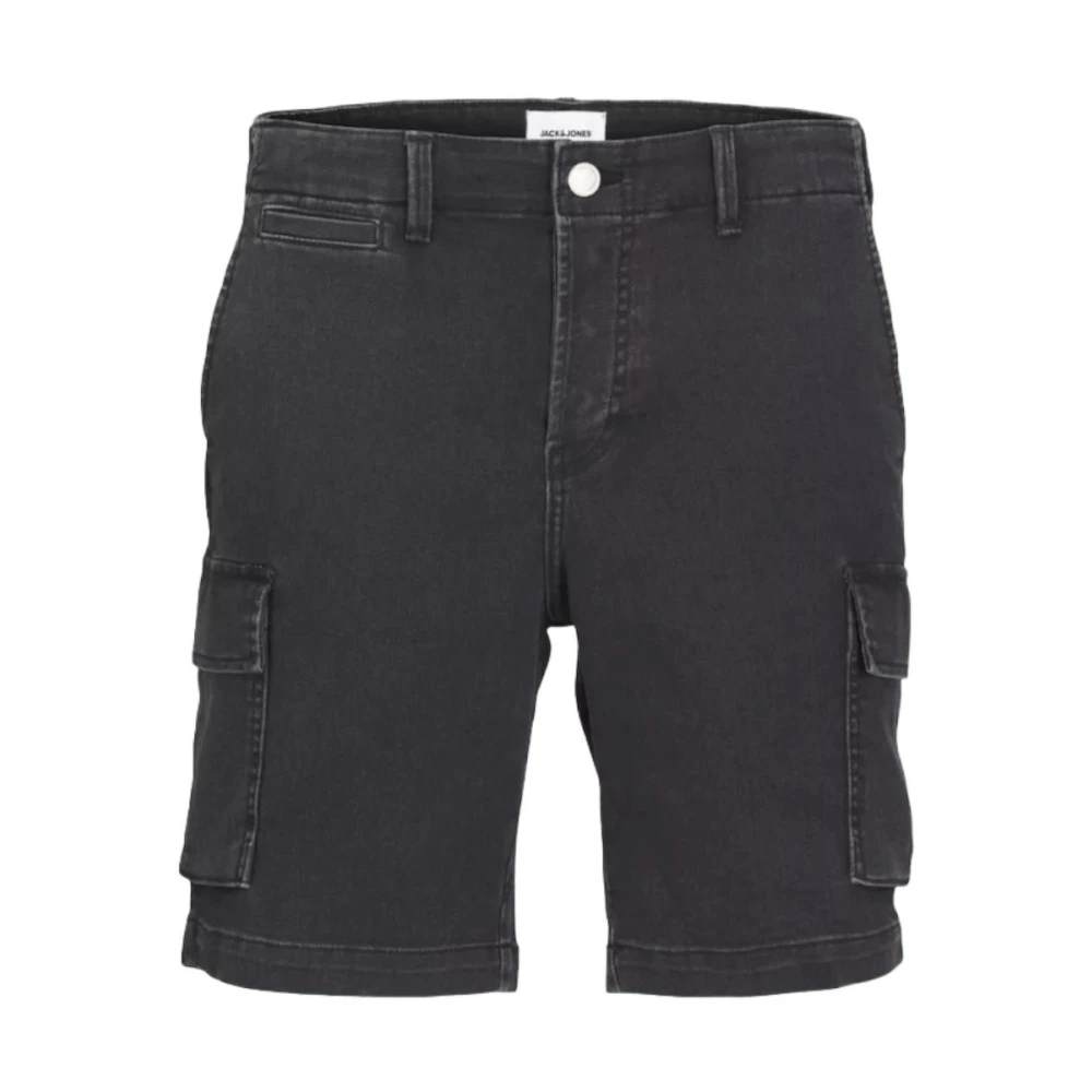 Jack & jones Zwarte Cargo Shorts Slim Fit Black Heren