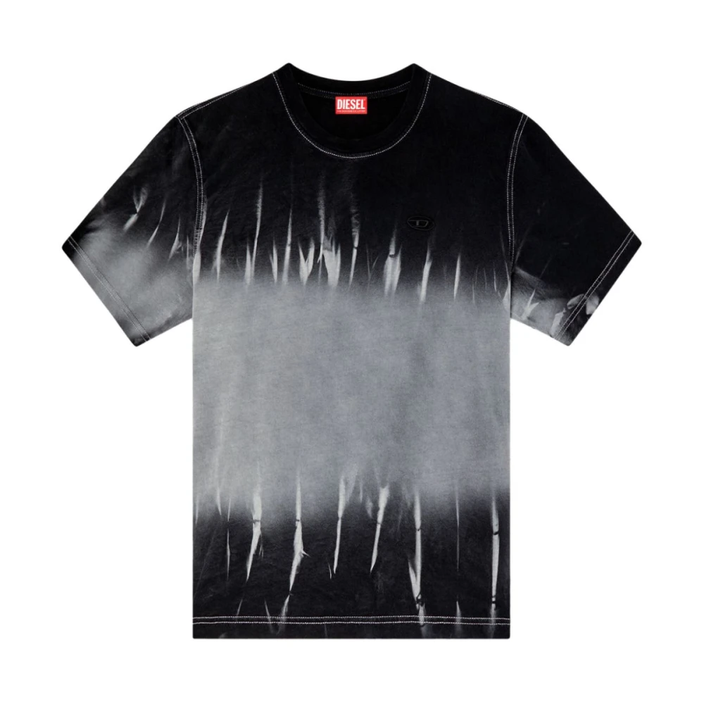 Diesel Grijze T-shirt Lente-Zomer 2025 Black Heren