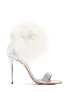 Aria Sandal med fluffig pälsspänne