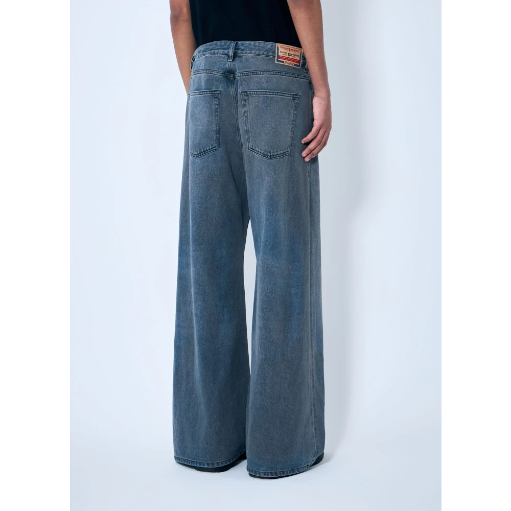Diesel Vervaagde Denim Jeans met Logopatch Blue Heren