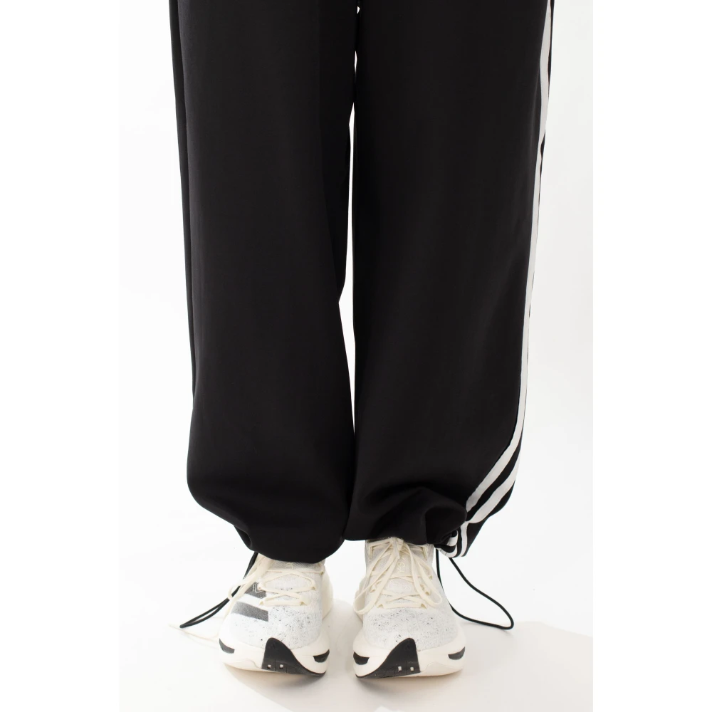 Y-3 Zwarte Trackpants met 3 Strepen Black Dames