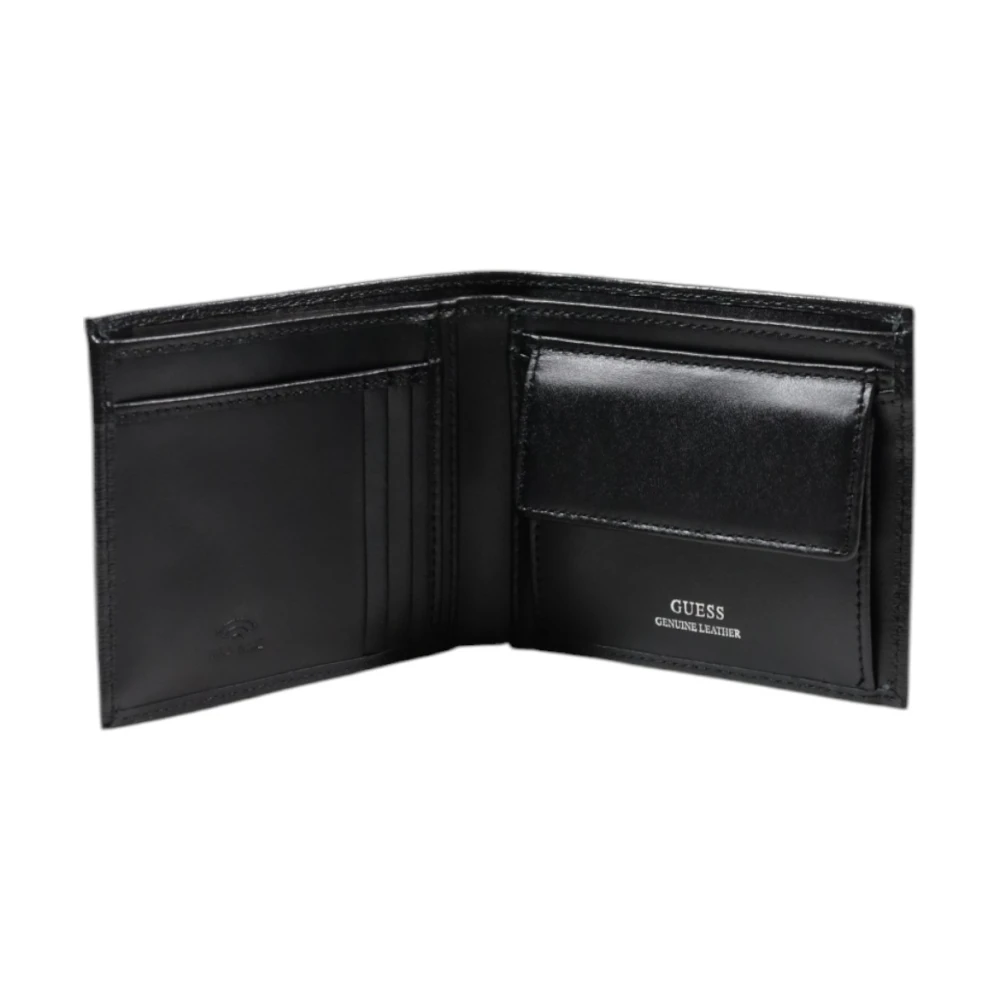 Guess Leren Herenportemonnee Lente Zomer Collectie Black Heren