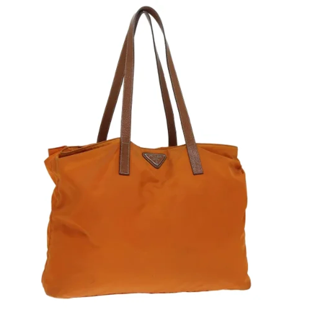 Prada Vintage Pre-owned Nylon totes Orange Dames