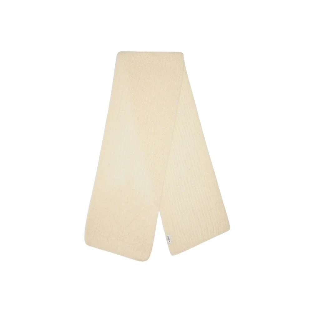 Dondup Women's White Winter Scarves, One Size, Sciarpa In Cashmere