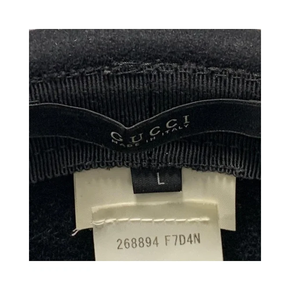 Gucci Vintage Pre-owned Wool hats Black Dames