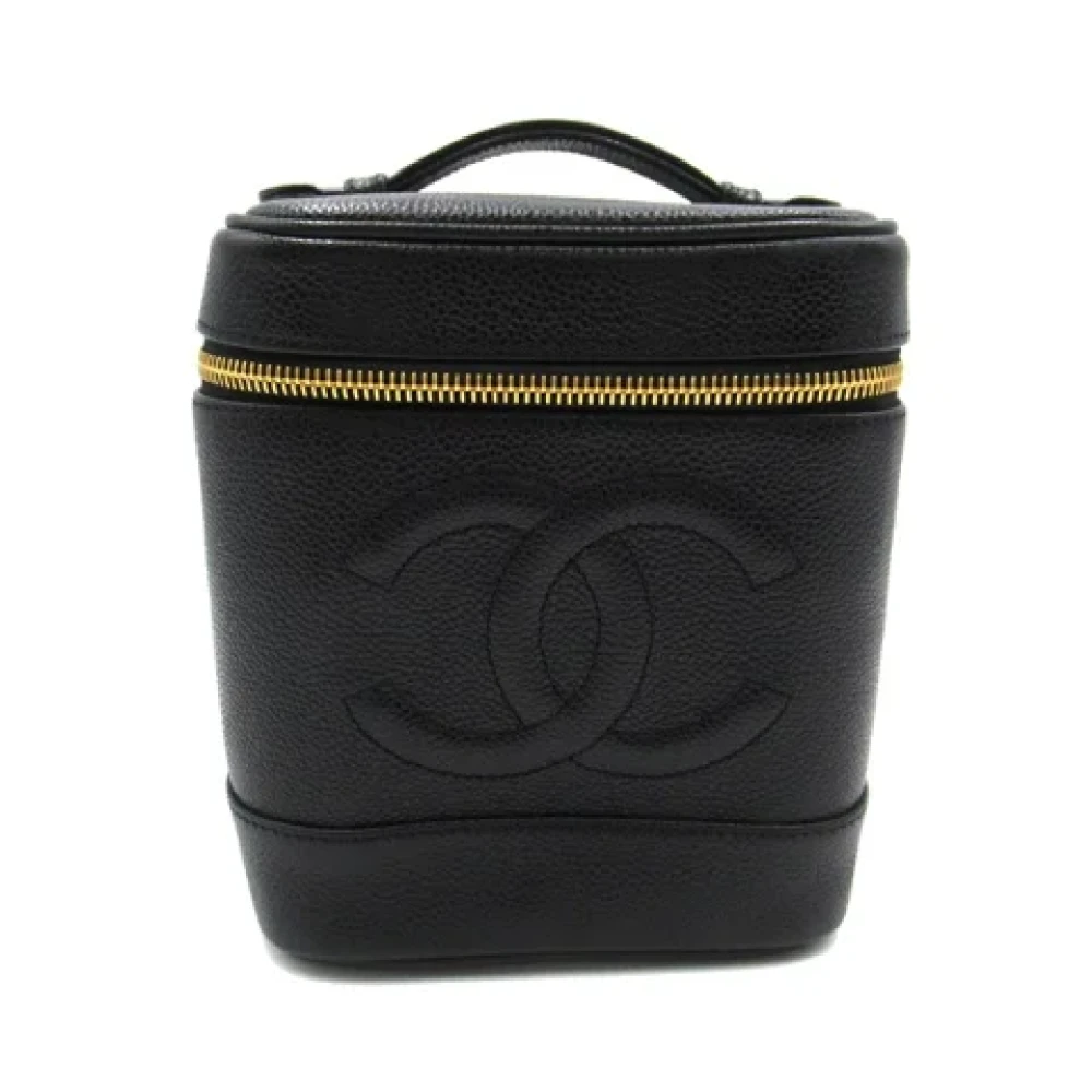 Chanel Vintage Pre-owned Leather handbags Black Dames