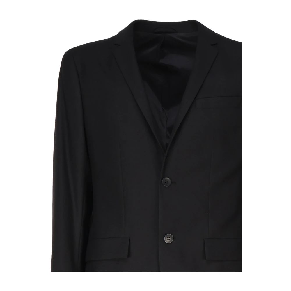 Calvin Klein Zwarte Katoenen Elastan Jassen Black Heren