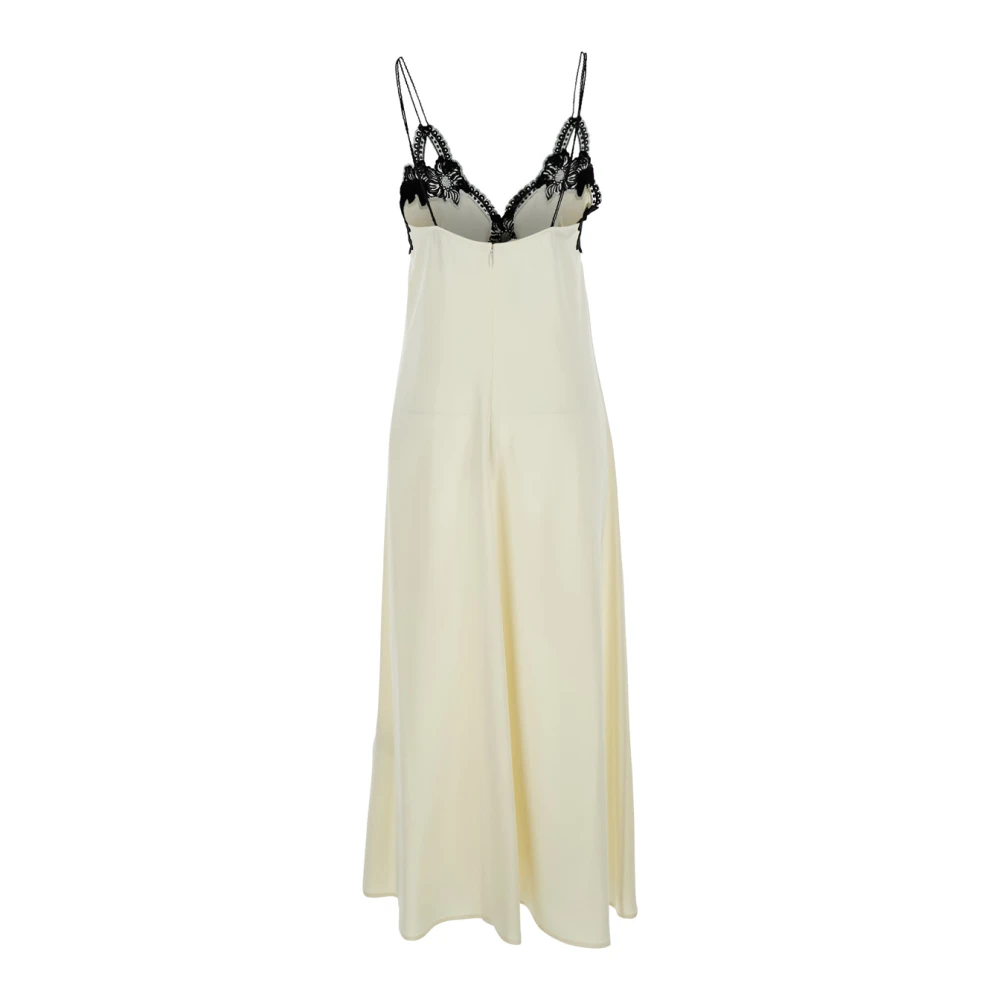 Jil Sander Witte Mouwloze Jurk met Bloemdetails White Dames