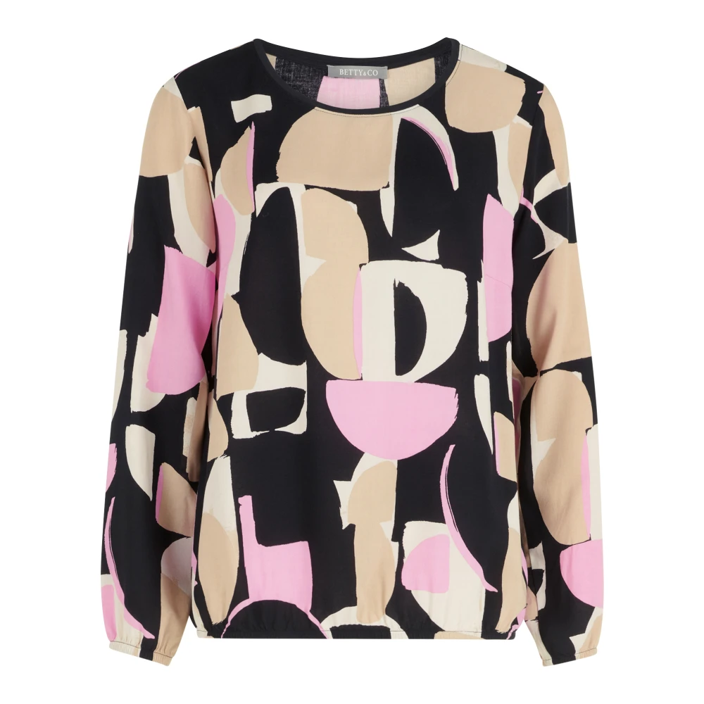 Betty & Co Grafische Print Blouse Shirt Multicolor Dames