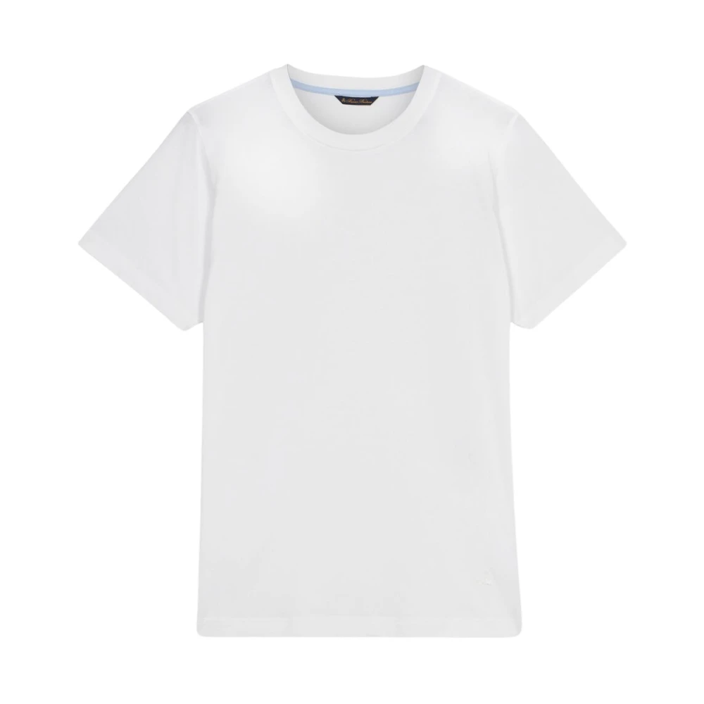 Brooks Brothers Witte Katoenen Crewneck T-shirt White Heren