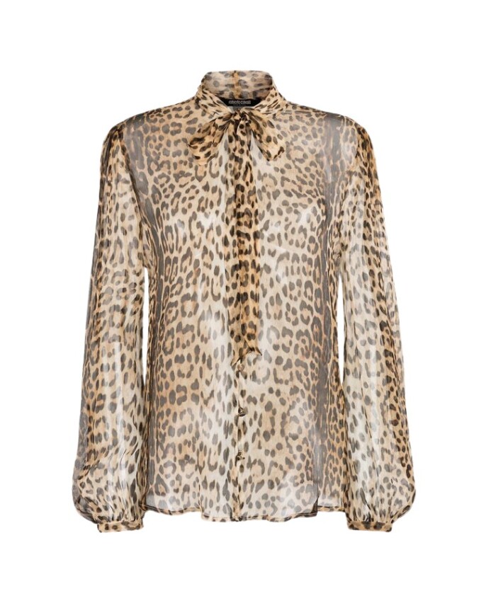chemise-en-soie-imprime-leopard-avec-echarpe