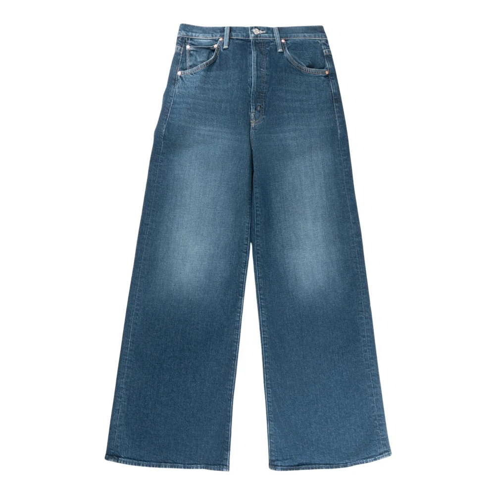 Mother Luxe Denim Wijde Pijp Jeans Blue