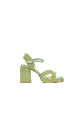 Metallic Braided Sandal Valle Model