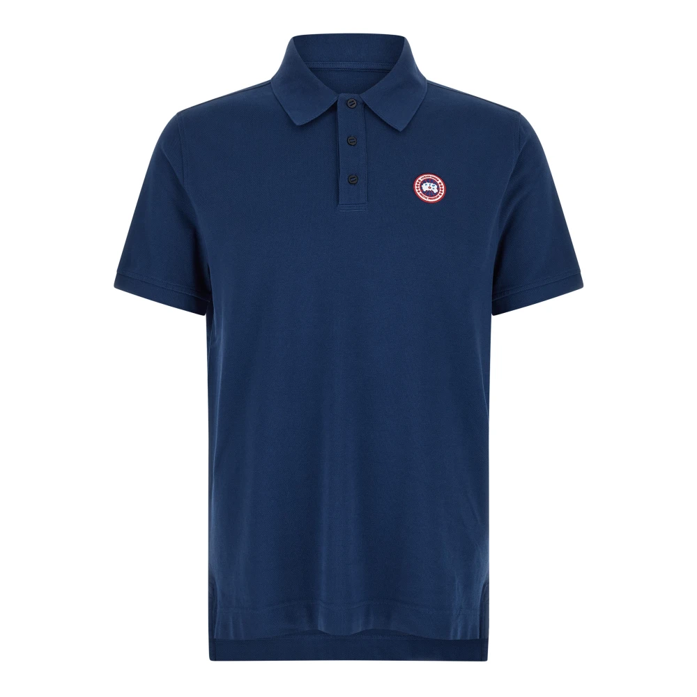 Canada Goose Men's Blue Beckley Polo - Polo Shirts - S- Tops