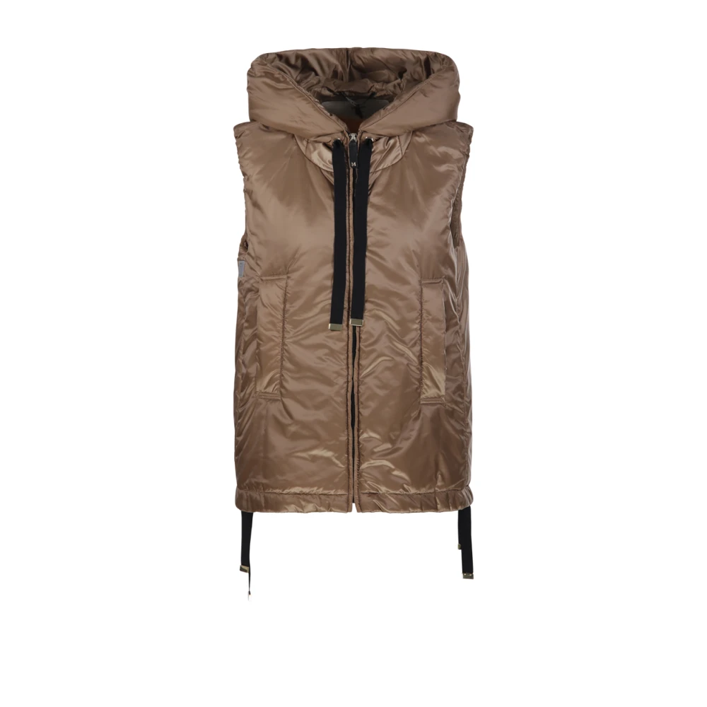 Max Mara Brown Greengo Quilted Waist Coat - Female - Waistcoats - 2XS - Jackets
