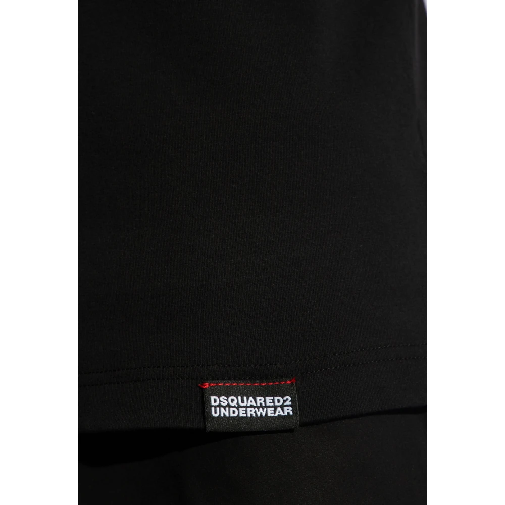 Dsquared2 Zwart T-shirt uit de 'Underwear' collectie Black Heren