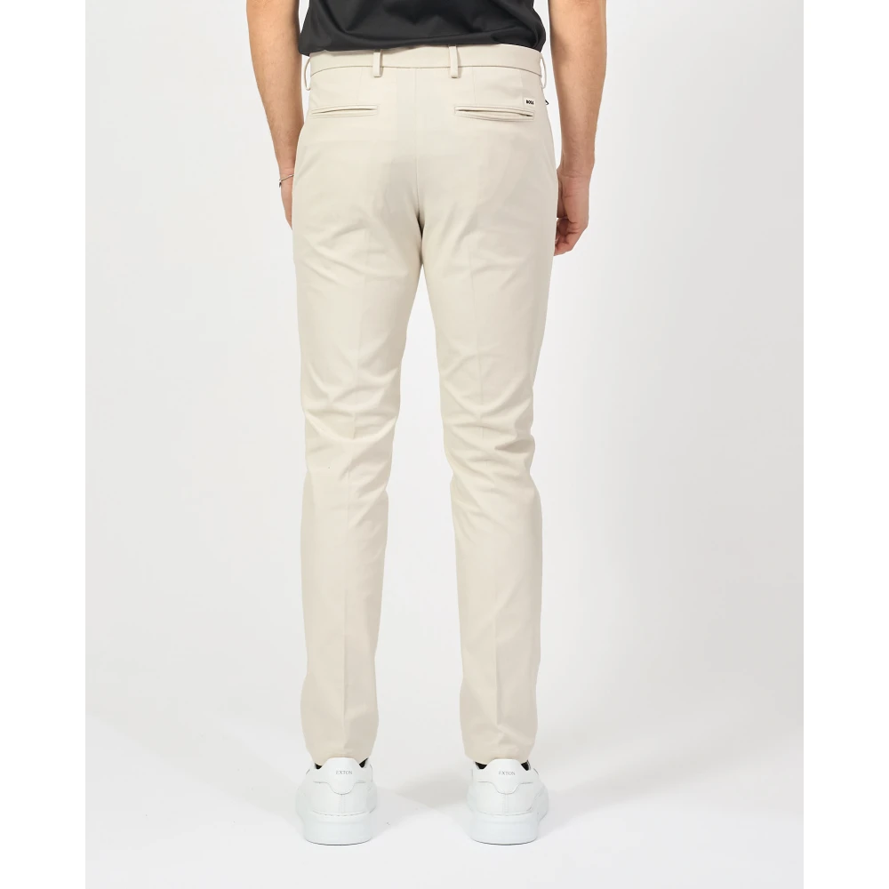 Hugo Boss Slim Fit Beige Broek Kaito Stijl Beige Heren