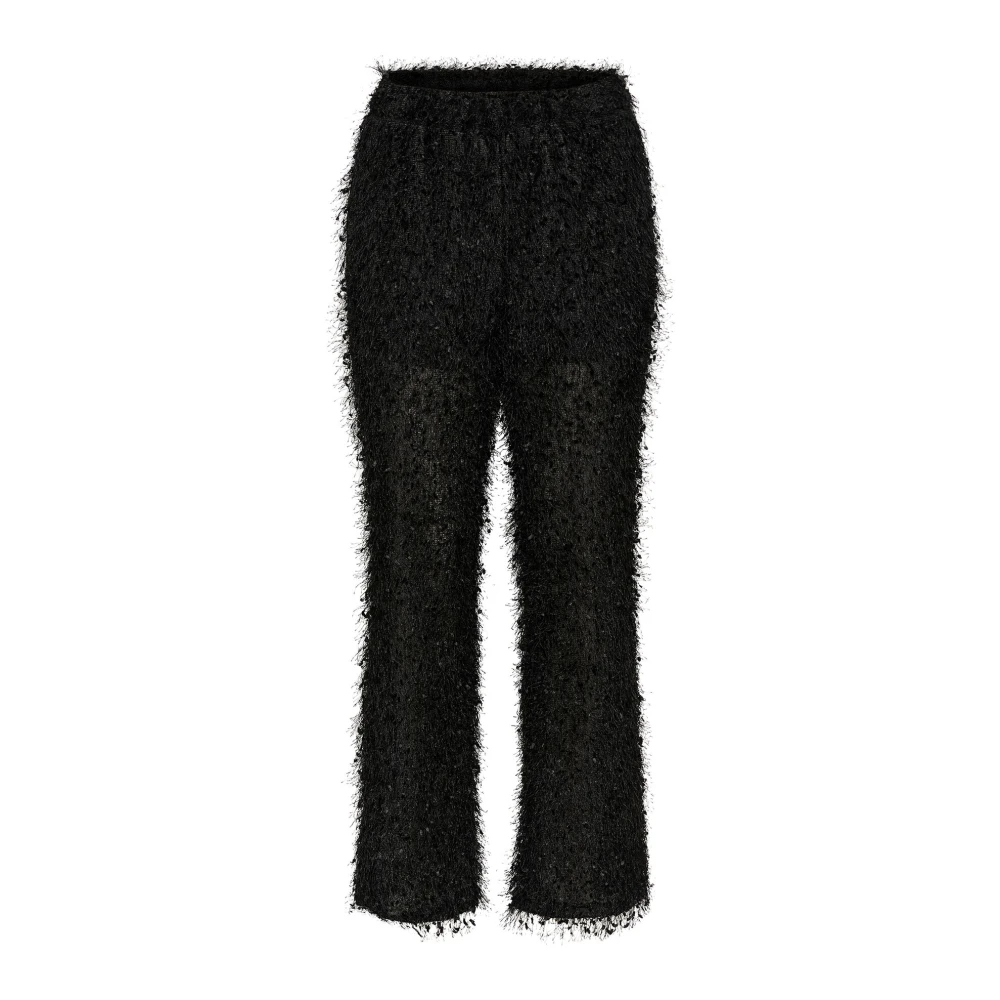 Karen by Simonsen Bootcut Broek in Meteoriet Polyester Black Dames