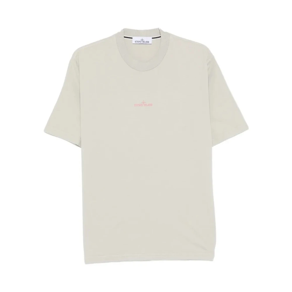 Stone Island Men's Gray Island Print T-Shirt - T-Shirts - Xl - Tops