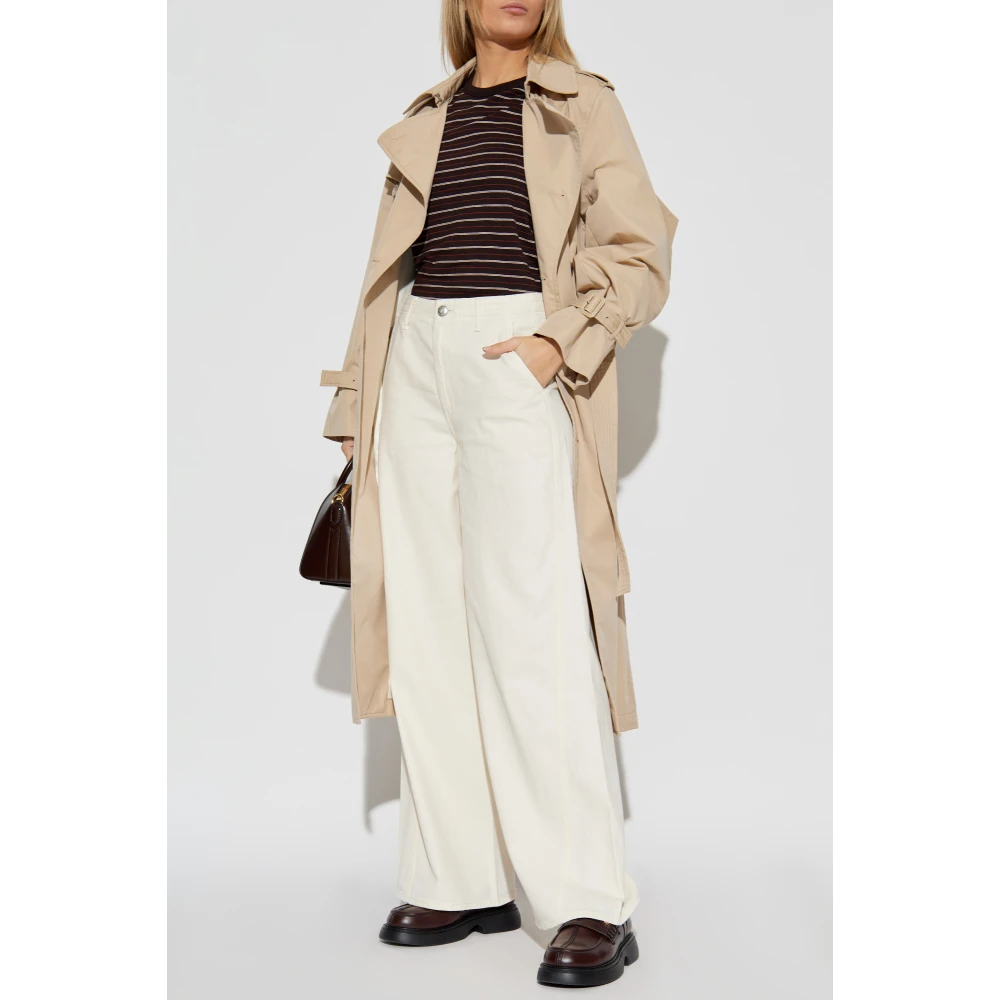 Rag & Bone T-shirt Slub Brown Dames