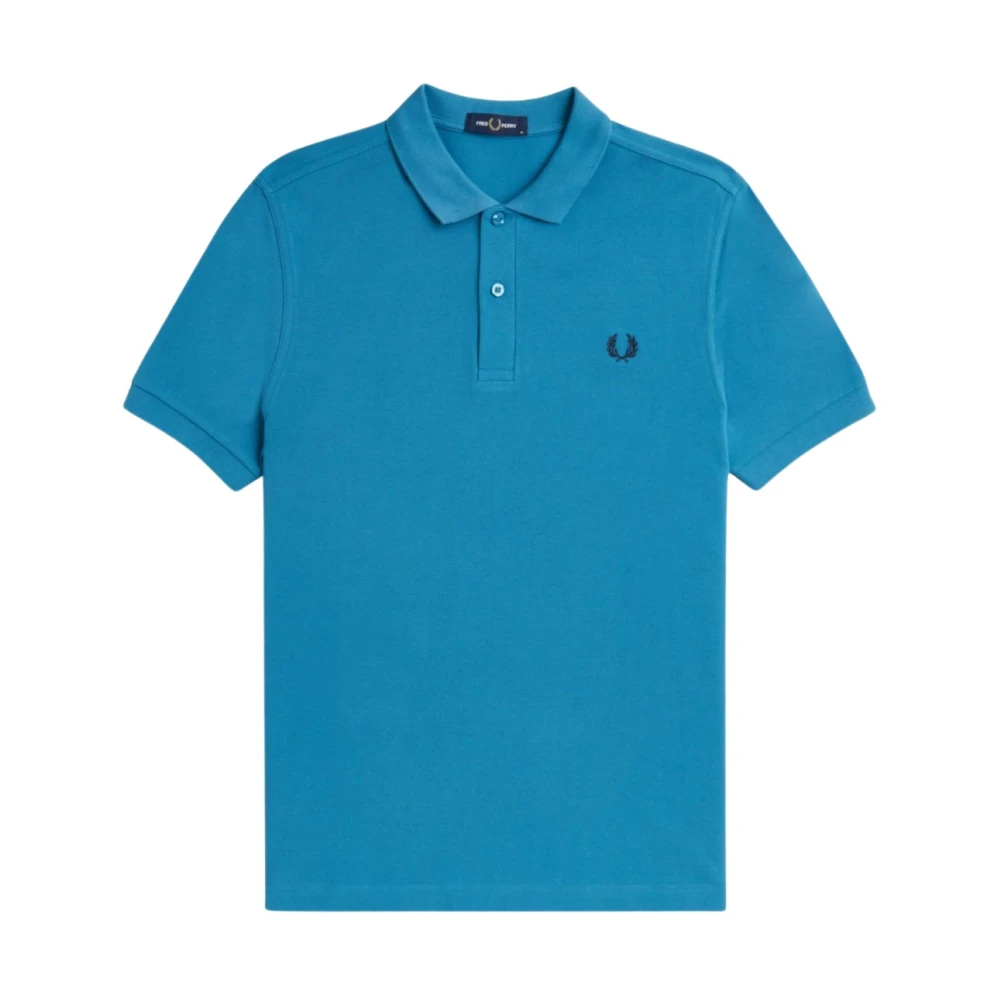Fred Perry Blauw Piqué Polo Shirt Blue Heren