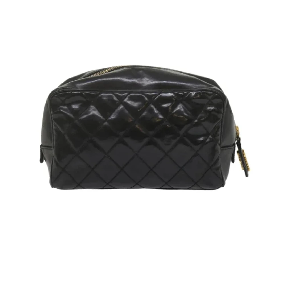Chanel Vintage Pre-owned Leather chanel-bags Black Heren
