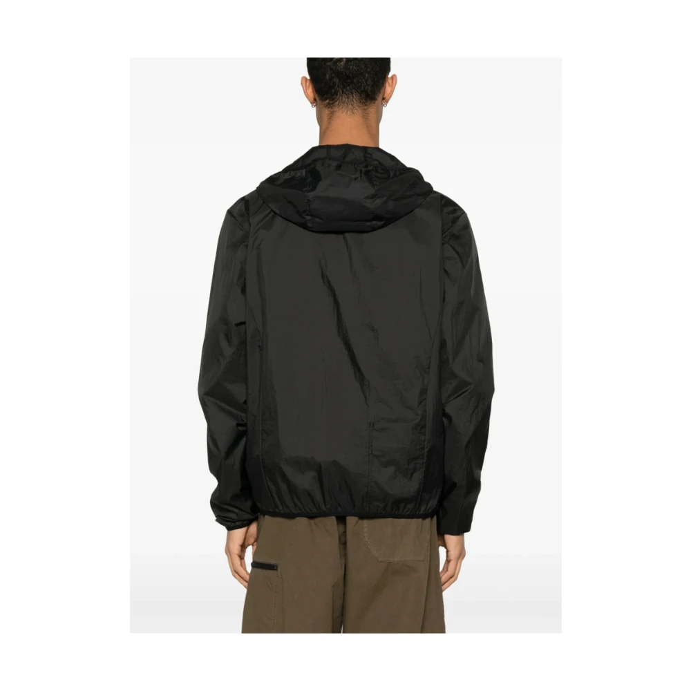 ROA Zwarte Hoodie met Rits Black Heren