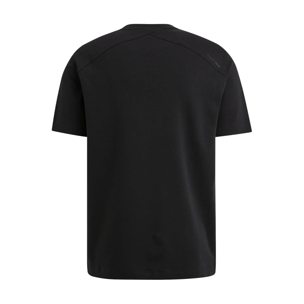 Cast Iron Korte Mouw Crewneck Interlock T-shirt Black Heren