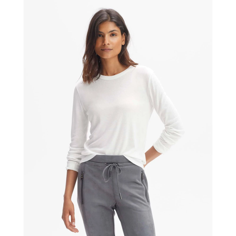 Opus Korte Mouw Top Sueli White Dames