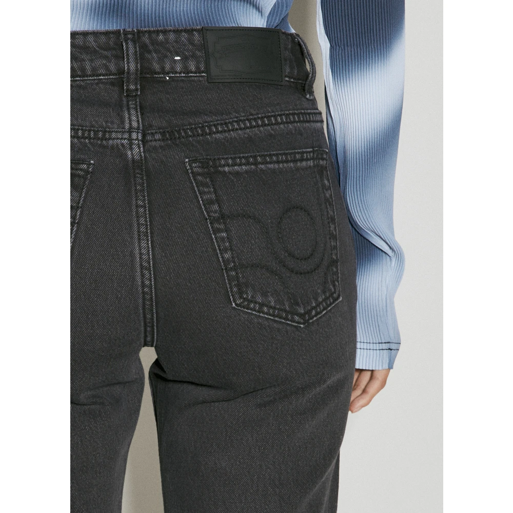 Eytys Zip Jeans met manchetten Black Dames