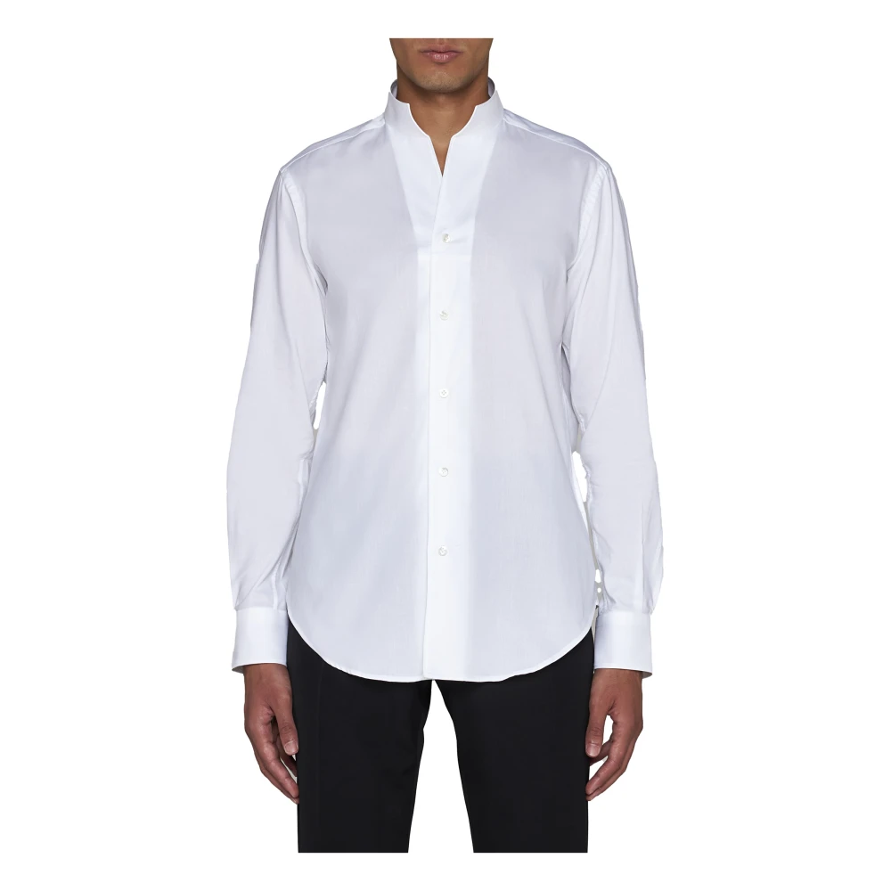D4.0 Witte Katoenen Poplin Overhemd White Heren