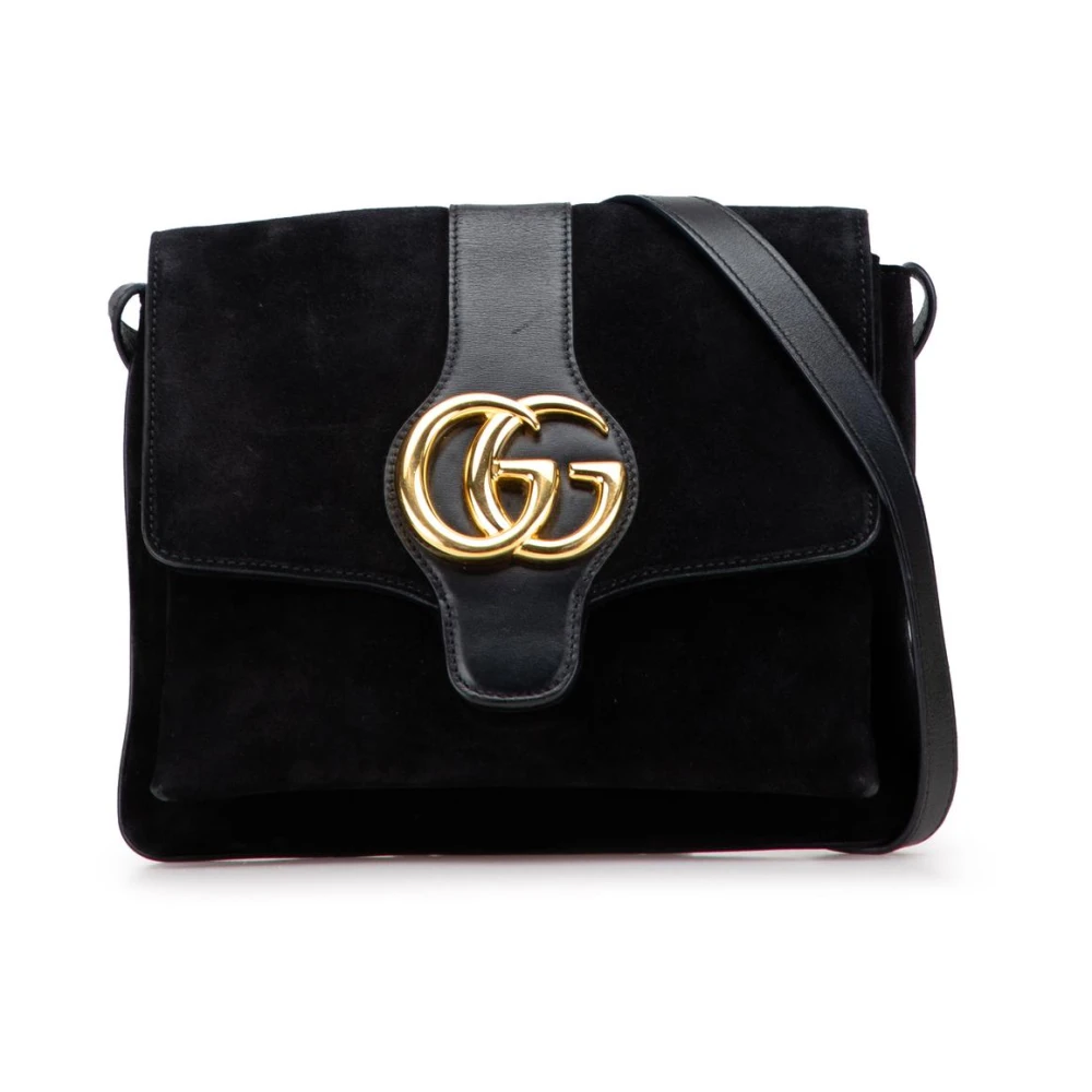 Gucci Vintage Women's Black Vintage Cross Body Bags, One Size, Pre-Owned Shoulder Bag