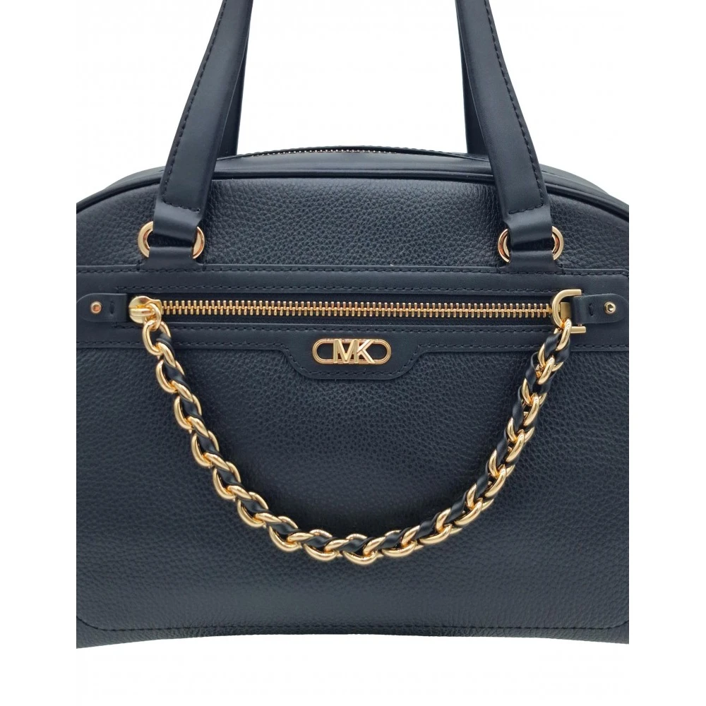 Michael Kors Stijlvolle leren schoudertas Williamsburg Black Dames