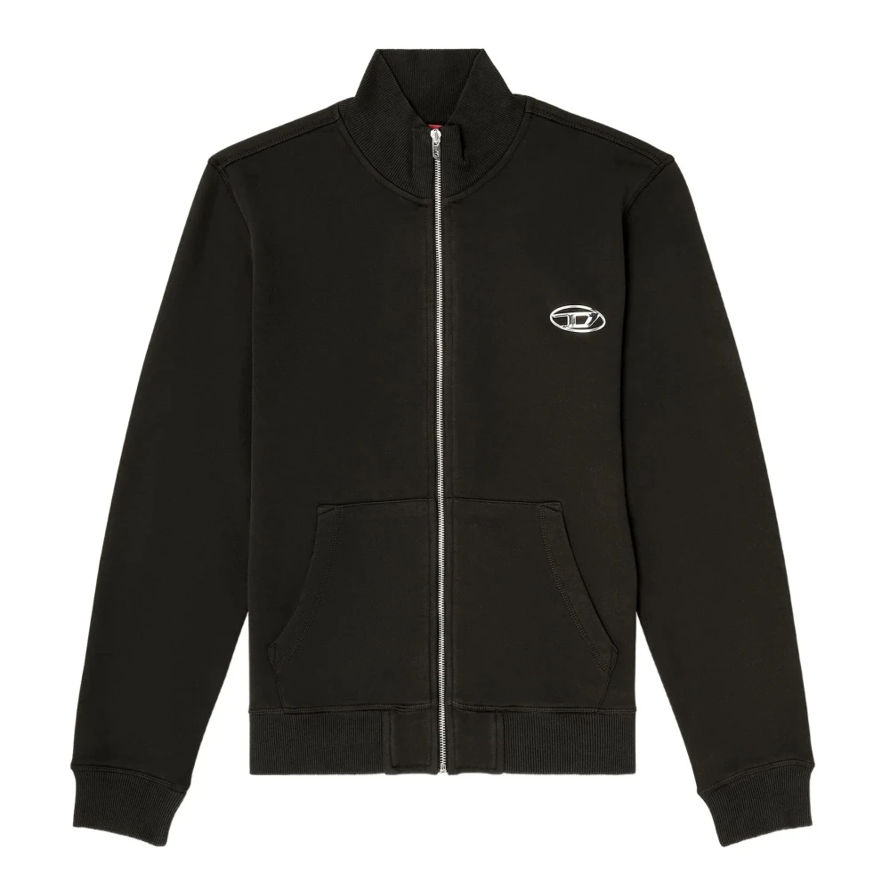 Diesel Men's Black S-Ginn-Zip-Iod Felpa - Zip-Throughs - M - Sweatshirts & Hoodies