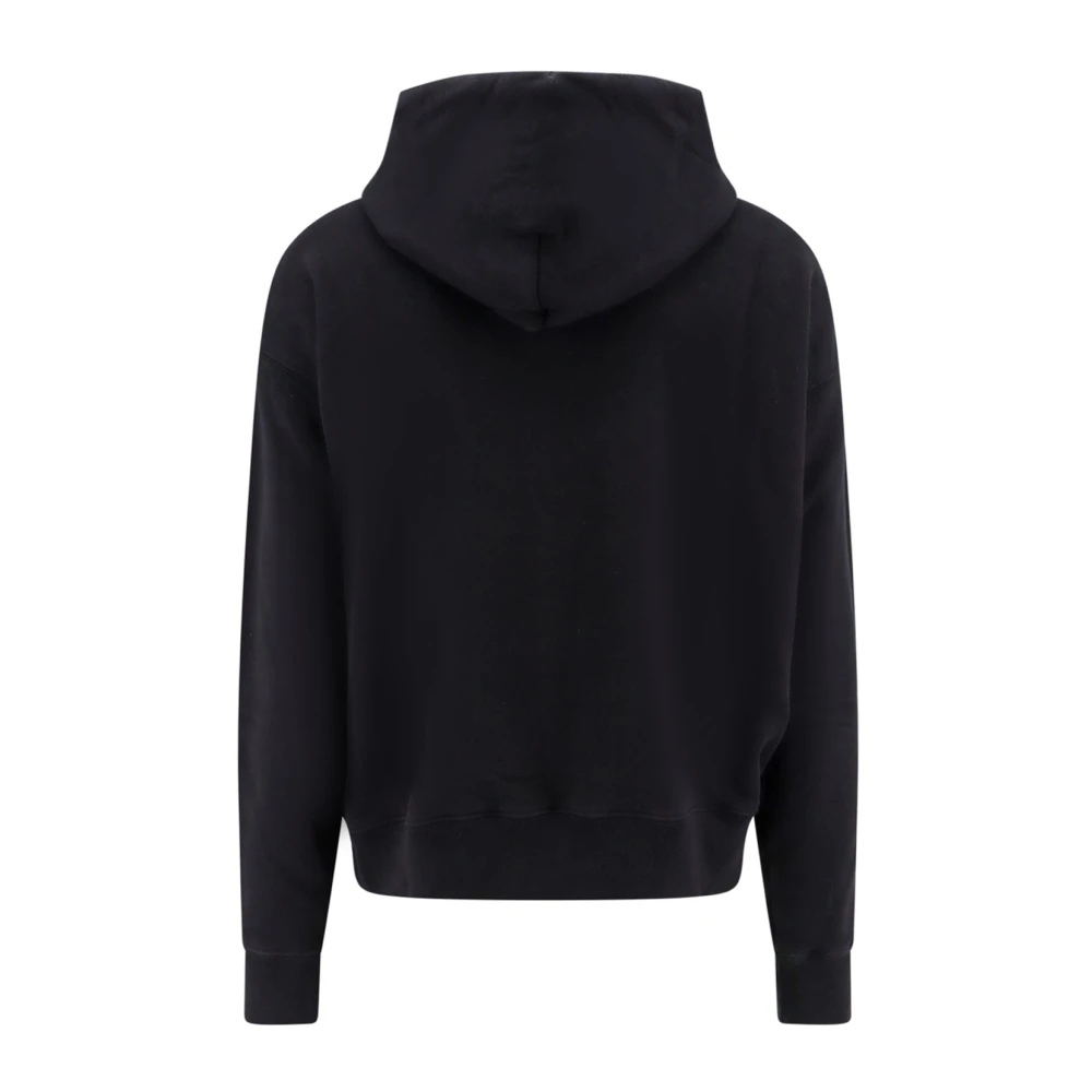 Off White Logo Print Katoenen Sweatshirt met Capuchon Black Heren