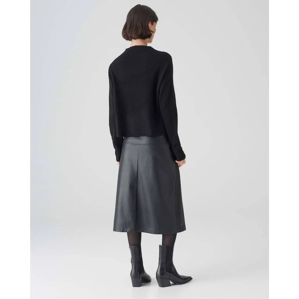 Opus Stijlvolle Pullover met Pasika Detail Black Dames