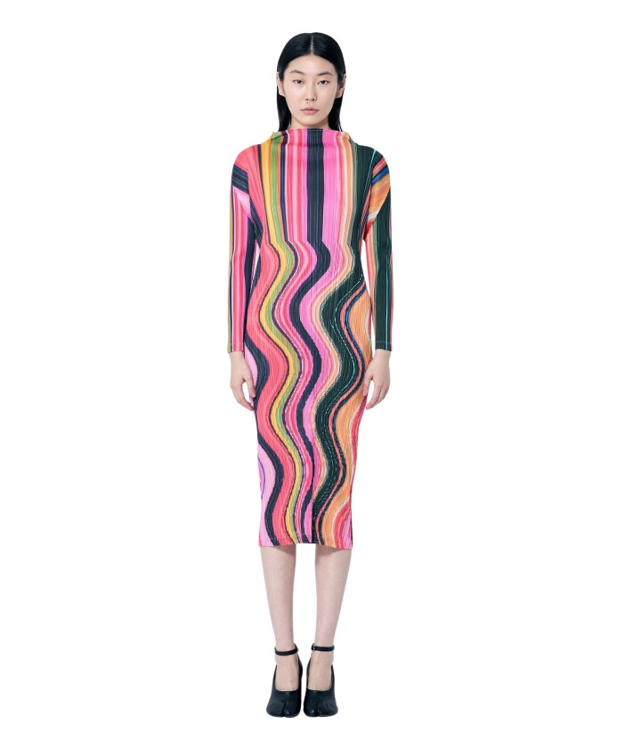 robe-midi-plissee-a-motif-graphique