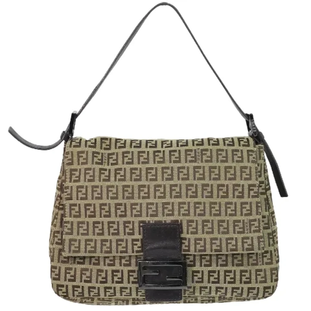 Fendi Vintage Pre-owned Canvas fendi-bags Beige Dames