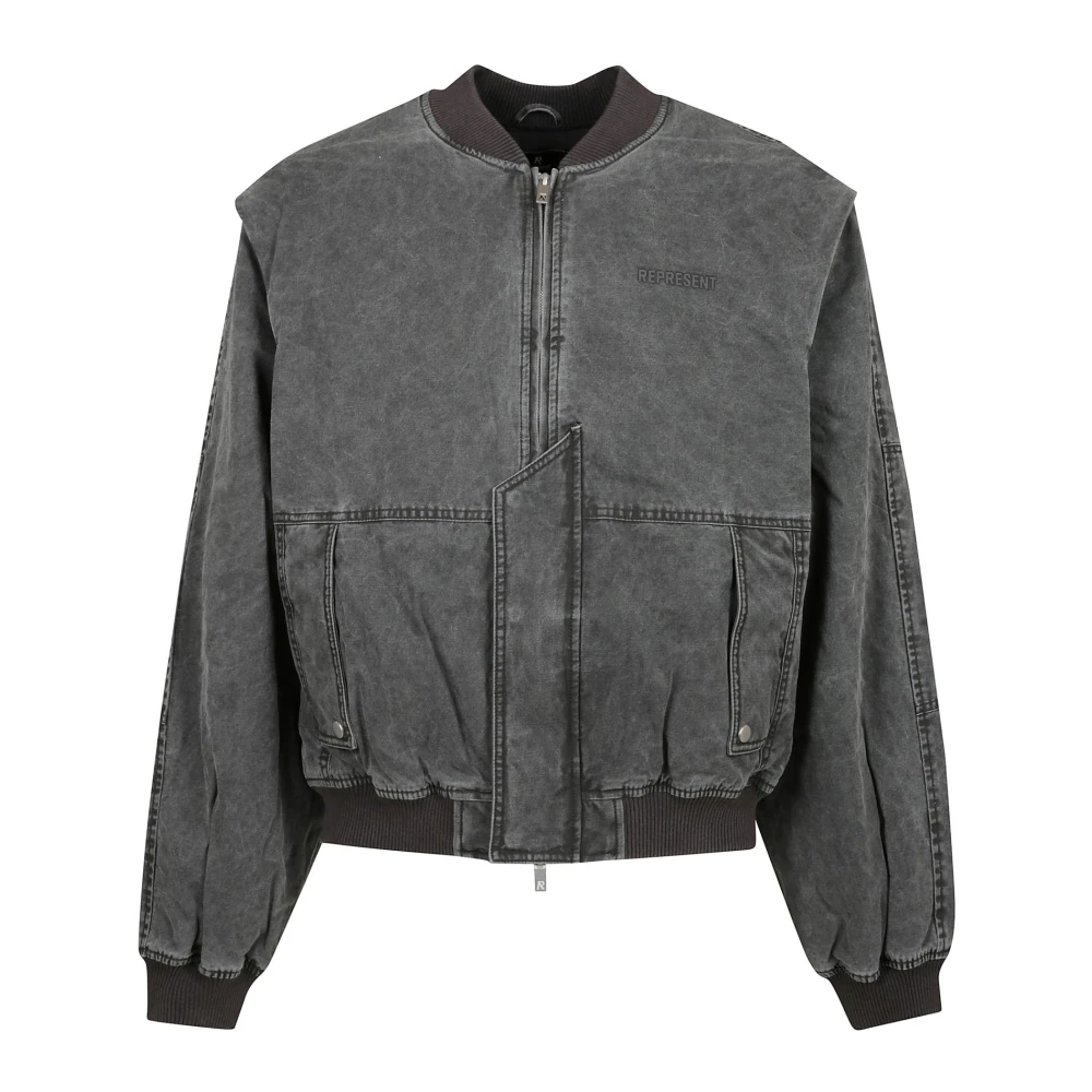 Represent Bomberjack met Ingezette Mouwen Gray Heren