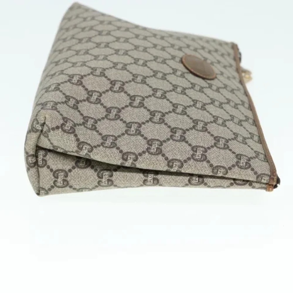 Gucci Vintage Pre-owned Canvas clutches Beige Dames