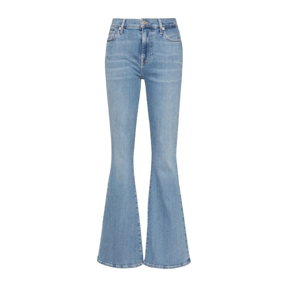 7 For All Mankind Lichtblauwe Flared Jeans Blue Dames