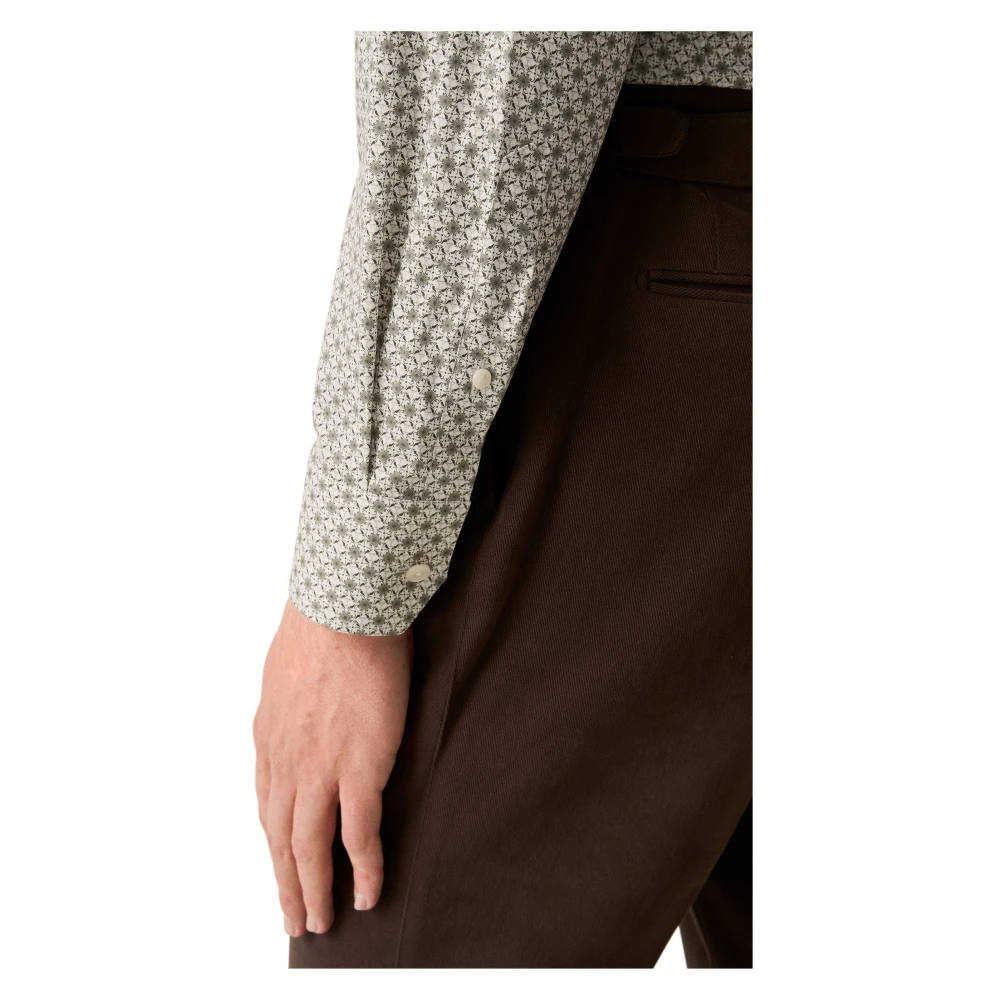 Eton Slim Fit Twill Print Overhemd Multicolor Heren