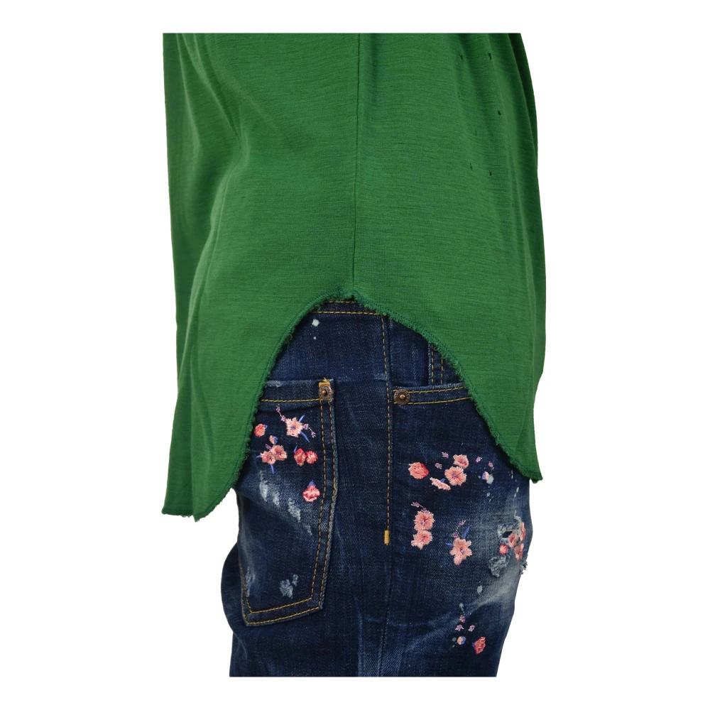 Dsquared2 Groen Heren Print T-Shirt Stijl Mod.S71GD0593S22620639 Green Heren